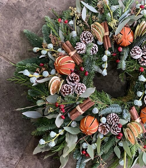 Fruit & Spice Natural Door Wreath